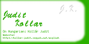 judit kollar business card
